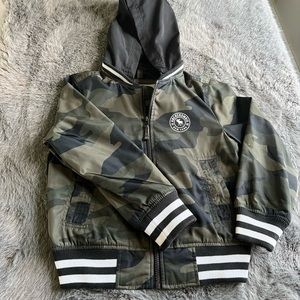 Abercrombie jacket. Camo with bold logo on back for those dapper little ones!